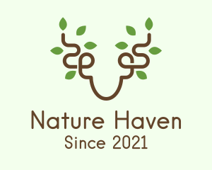 Minimalist Natural Deer logo design