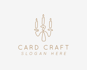 Candle Candelabra Decor logo design