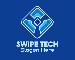 Blue Cyber Tech Software logo design