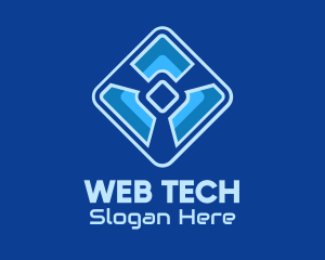 Blue Cyber Tech Software logo design