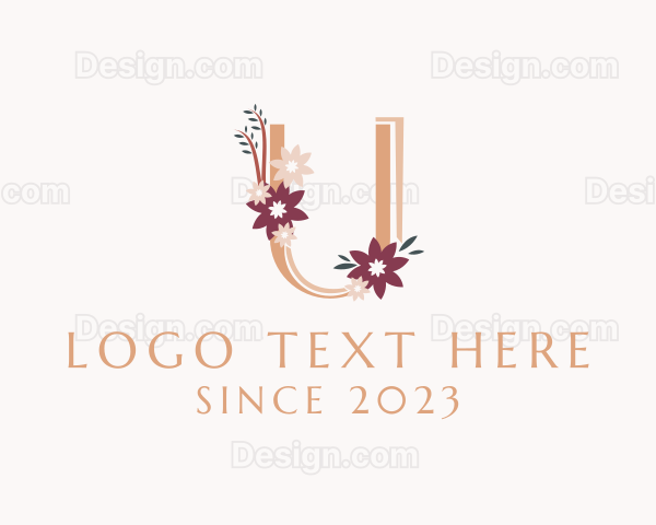 Flower Bouquet Letter U Logo