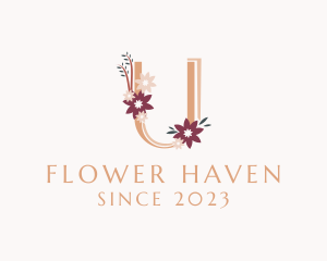 Flower Bouquet Letter U logo
