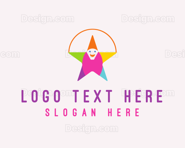 Clown Star Smile Logo