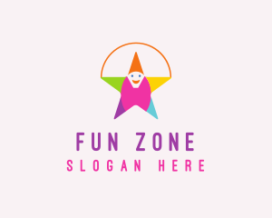 Clown Star Smile logo design