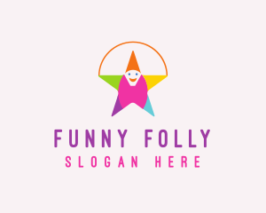 Clown Star Smile logo design