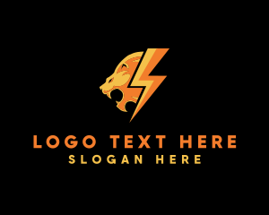 Lion Lightning Bolt logo