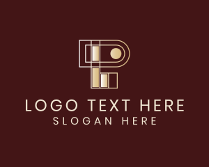 High Class - Expensive Geometric Letter P logo design