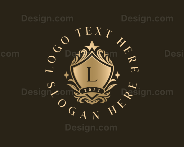 Luxury Floral Shield Logo