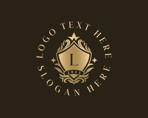 Luxury Floral Shield logo