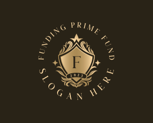 Luxury Floral Shield logo design