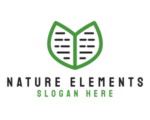 Nature Leaf Notebook logo design