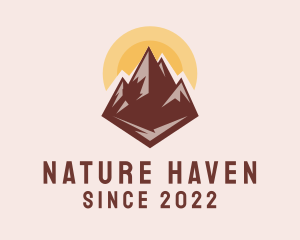 Nature Mountaineering Peak  logo design