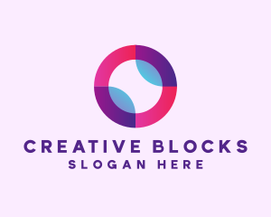 Colored Digital Circle logo design