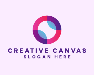 Colored Digital Circle logo design