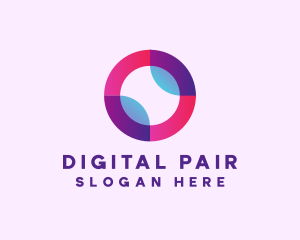 Colored Digital Circle logo design