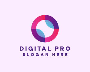 Colored Digital Circle logo design