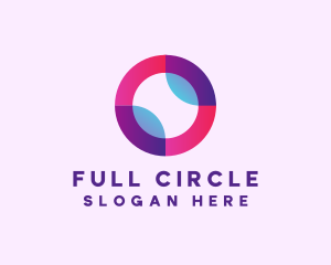 Colored Digital Circle logo design