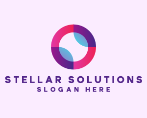 Colored Digital Circle logo design