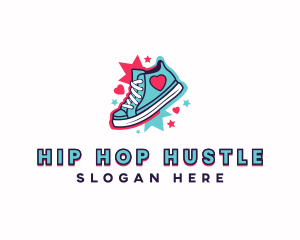 Sneakers Shoe Footwear logo design