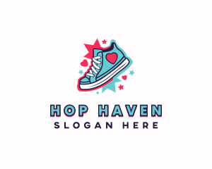 Sneakers Shoe Footwear logo design