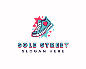 Sneakers Shoe Footwear logo design