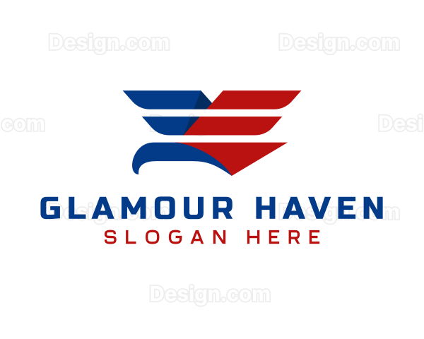 USA Patriotic Hawk Logo