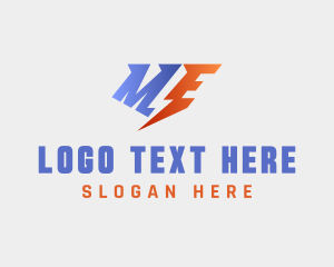 Lightning Voltage Letter ME logo