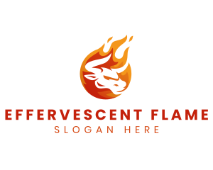 Flaming Buffalo Cow logo design