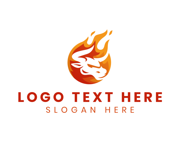 Flaming logo example 1