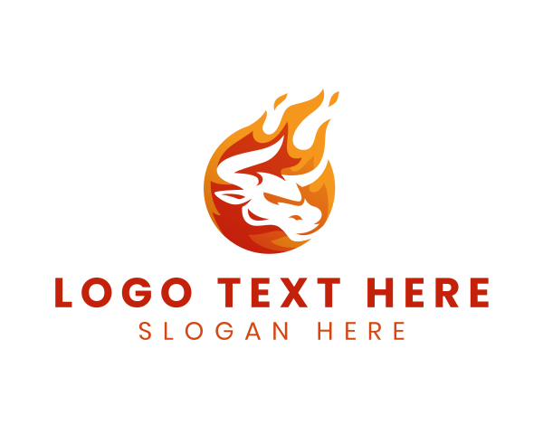 Flaming logo example 2