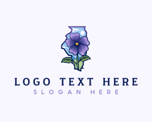 Illinois State Violet Flower logo