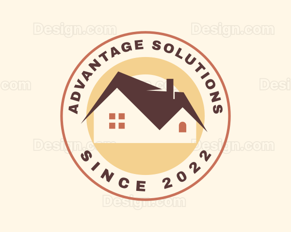 Apartment House Roof Logo