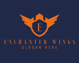 Crest Shield Wings logo design