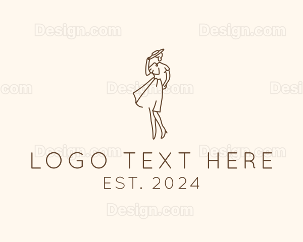 Classic Woman Fashionista Dress Logo