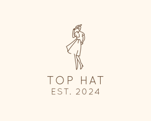 Classic Woman Fashionista Dress logo design