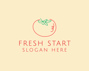 Fresh Red Tomato logo design