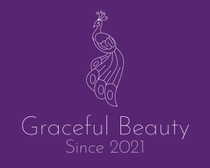 Peacock Bird Tail logo