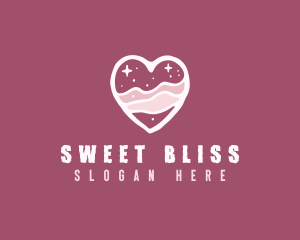 Heart Cake Pastry  logo design