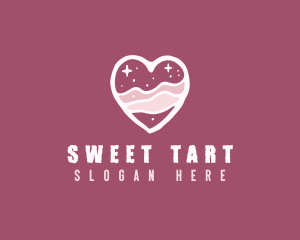 Heart Cake Pastry  logo design