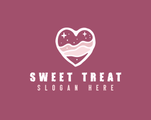 Heart Cake Pastry  logo design