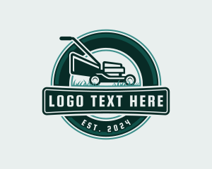 Gardener Lawn Mowing logo