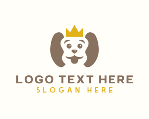 Cute Puppy Crown logo