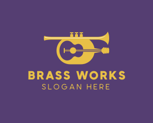 Guitar Trumpet Wind Instruments logo