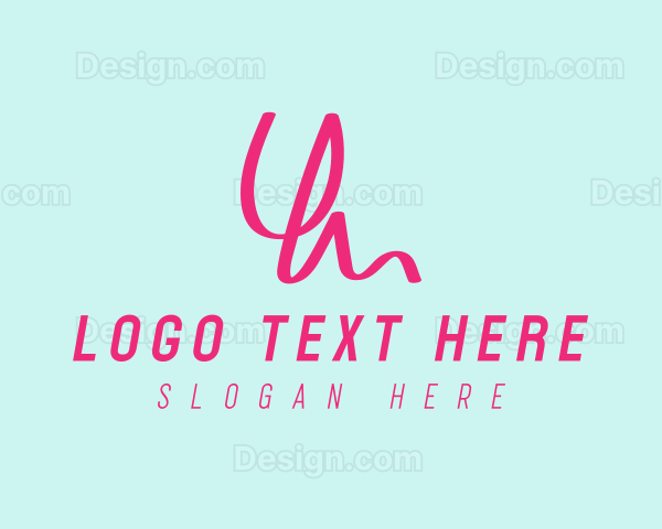 Scribble Ribbon Letter Y Logo