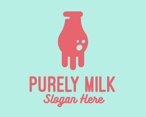 Cow Milk Bottle logo