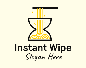 Hourglass Noodle Ramen  logo design