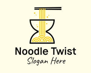 Hourglass Noodle Ramen  logo design