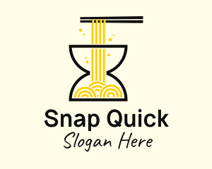 Hourglass Noodle Ramen  logo design