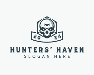 Skull Hunter Gamer logo design