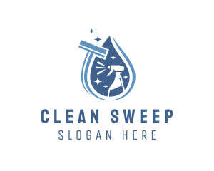 Cleaning Spray Bottle Vacuum logo design